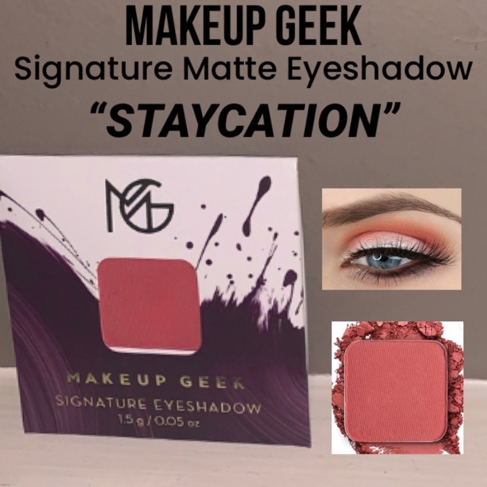 NWT Full Size MAKEUP GEEK Square Matte Eyeshadow “STAYCATION”